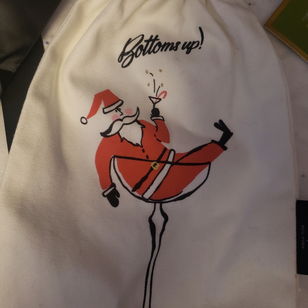 Kate Spade Jolly Santa Wine Tote